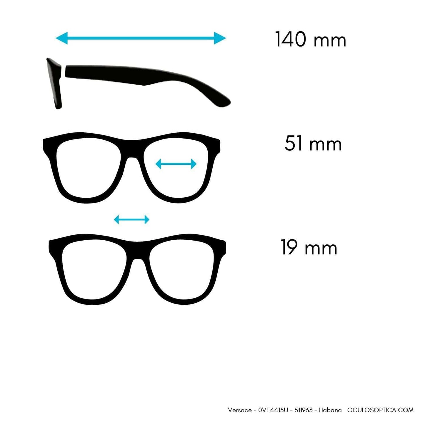 Versace - 0VE4415U - 511963 - Habana - oculosopticaonline