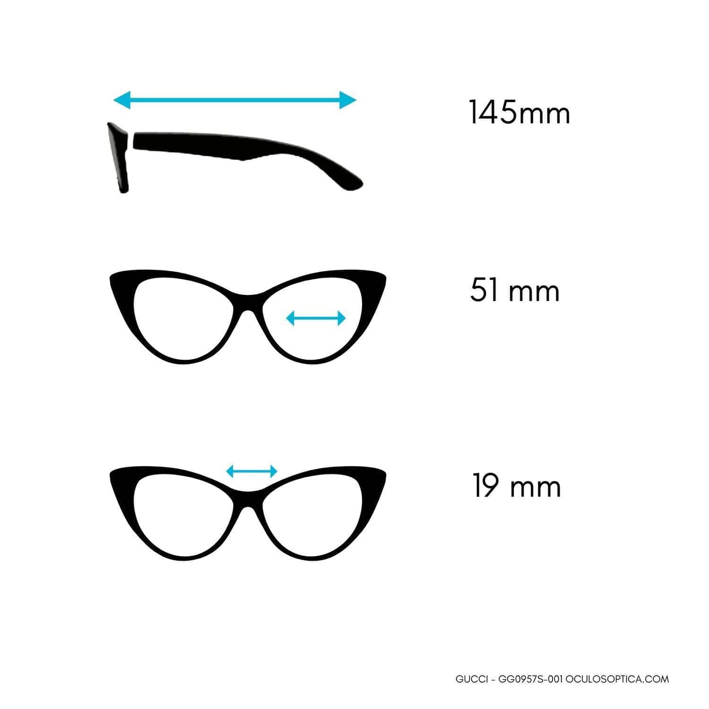 Gucci - GG0957S-001 - oculosopticaonline