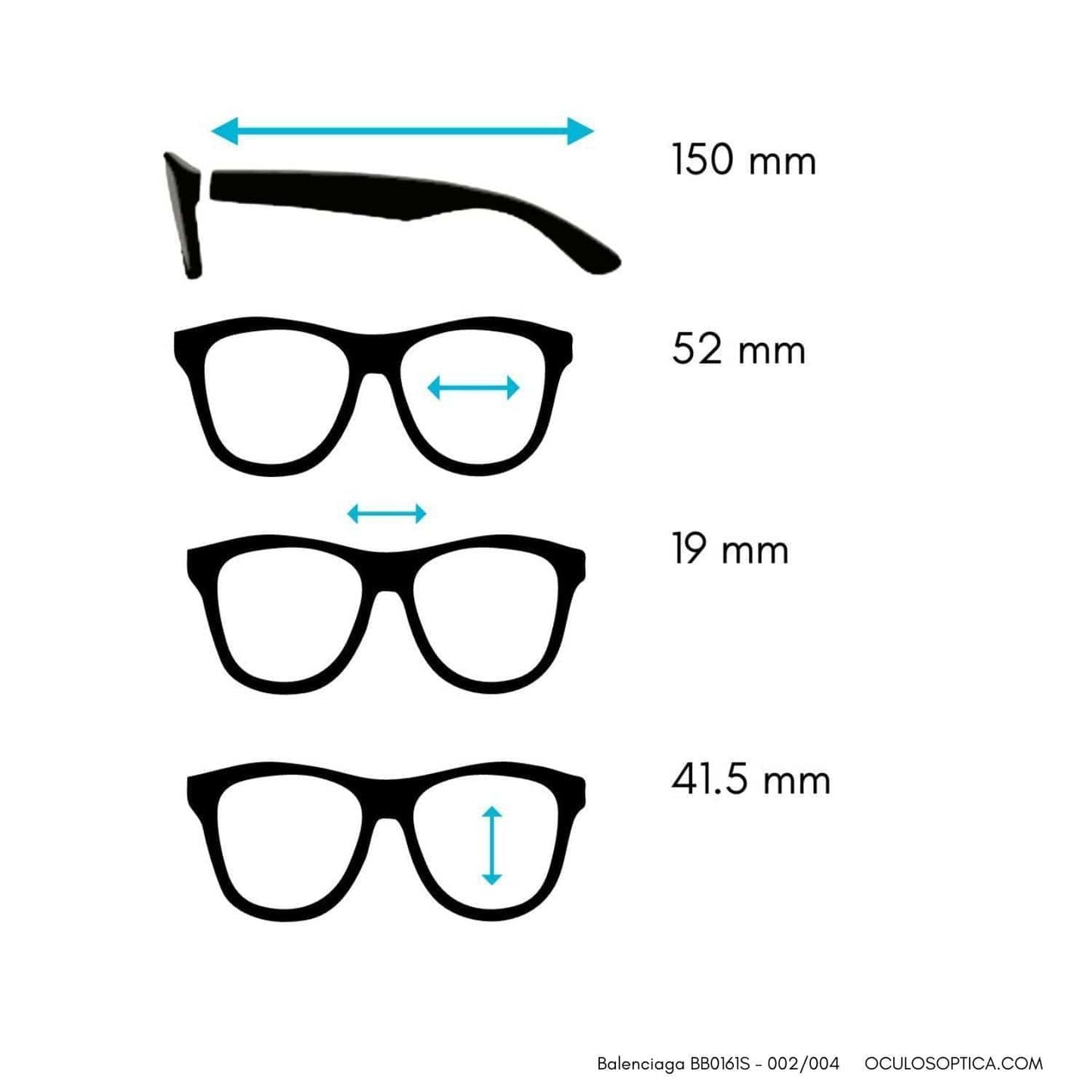 Balenciaga BB001615 - 002 - oculosopticaonline