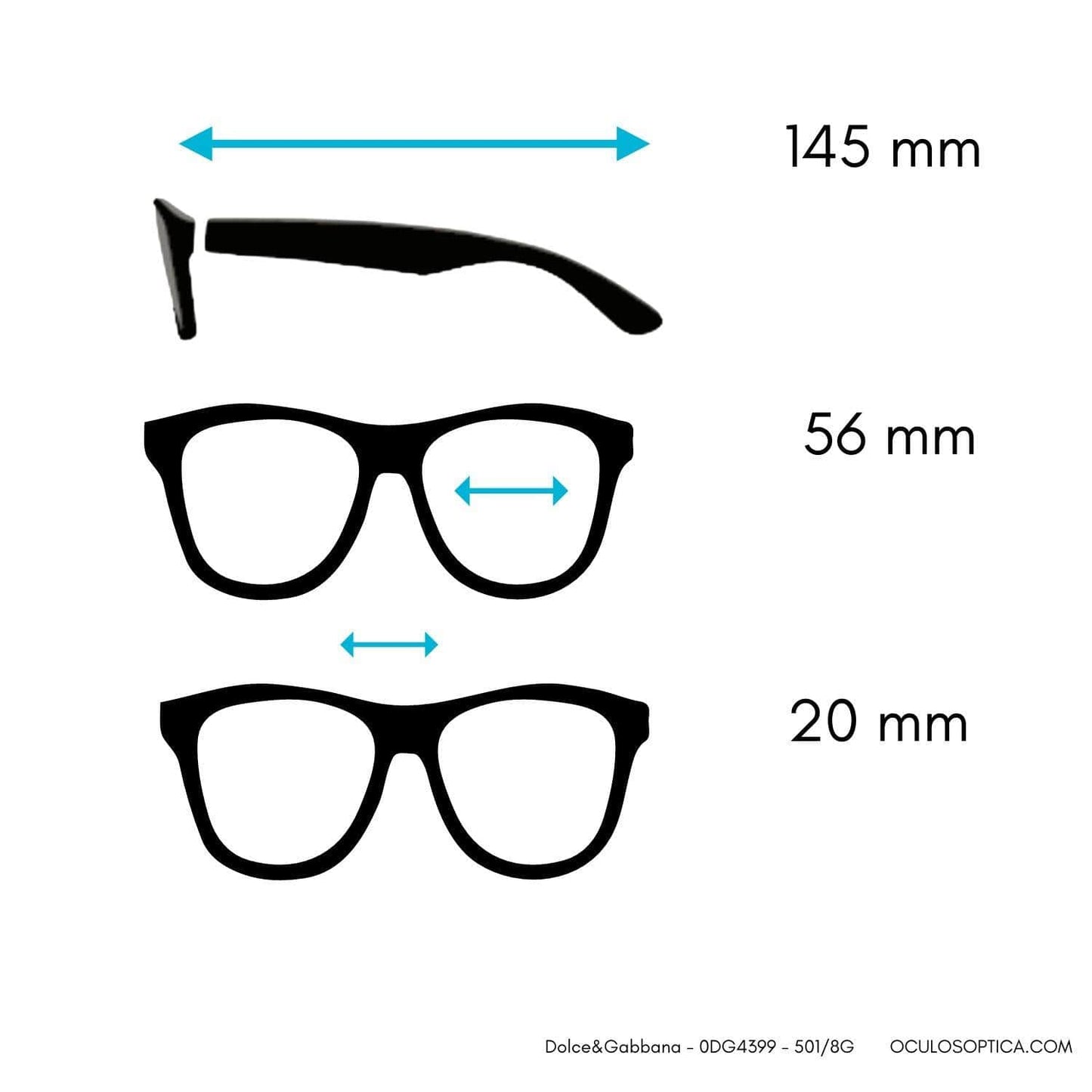 Dolce&Gabbana - 0DG4399 - 501/8G - oculosopticaonline