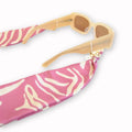 Pañuelo de seda print cebra rosa