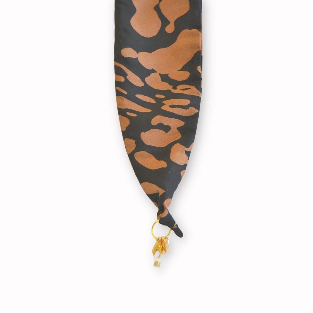 Pañuelo de seda print chocolate