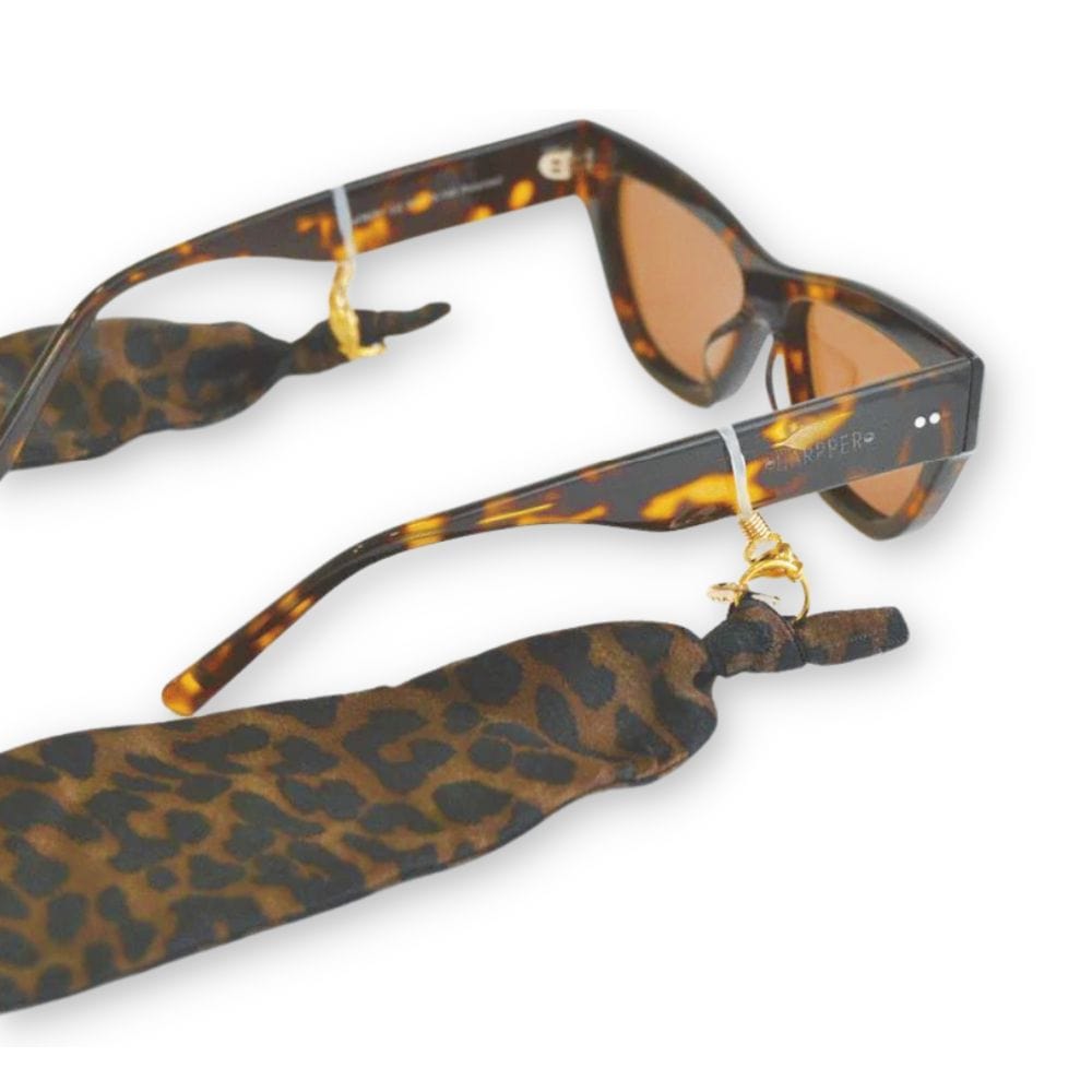 Pañuelo de seda print leopardo
