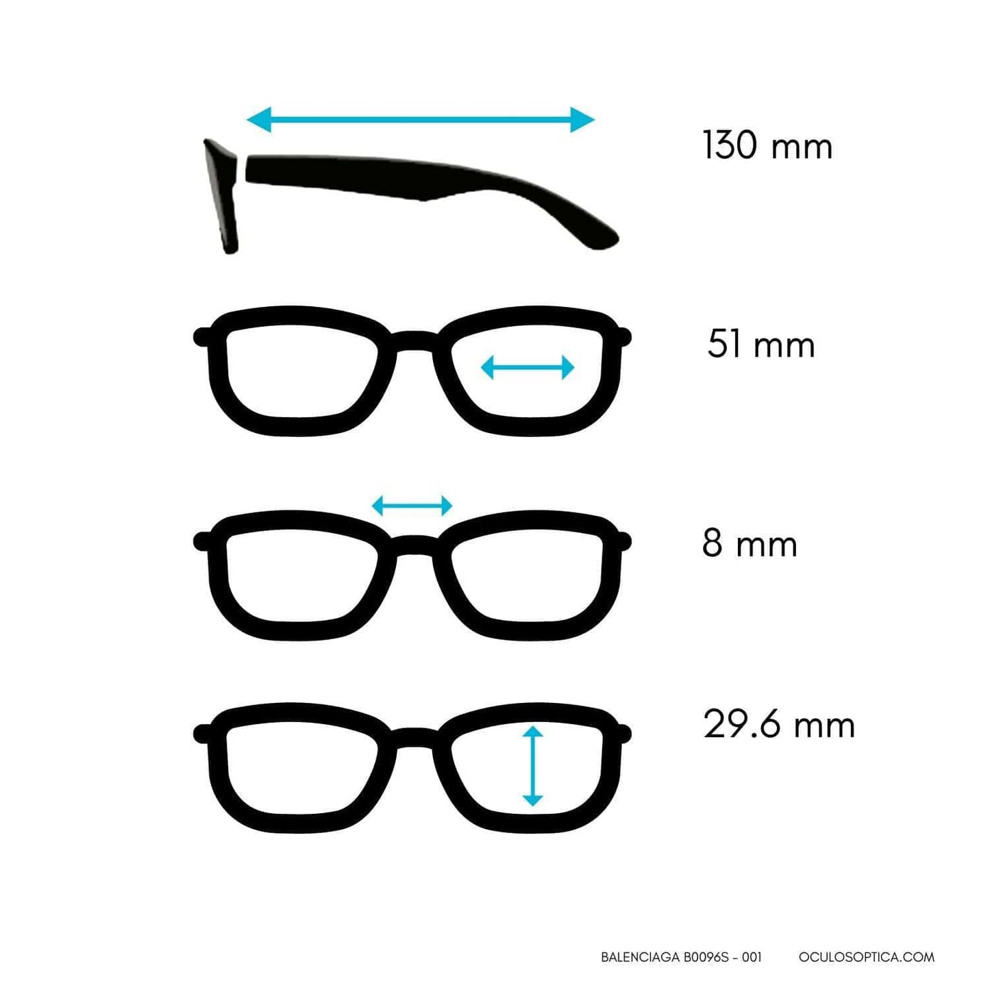 Balenciaga BB096S-001 - oculosopticaonline