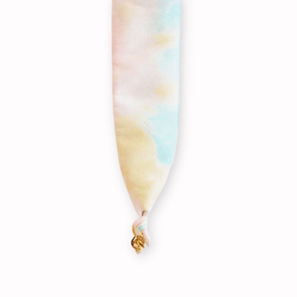 Pañuelo de seda print tie-dye multicolor